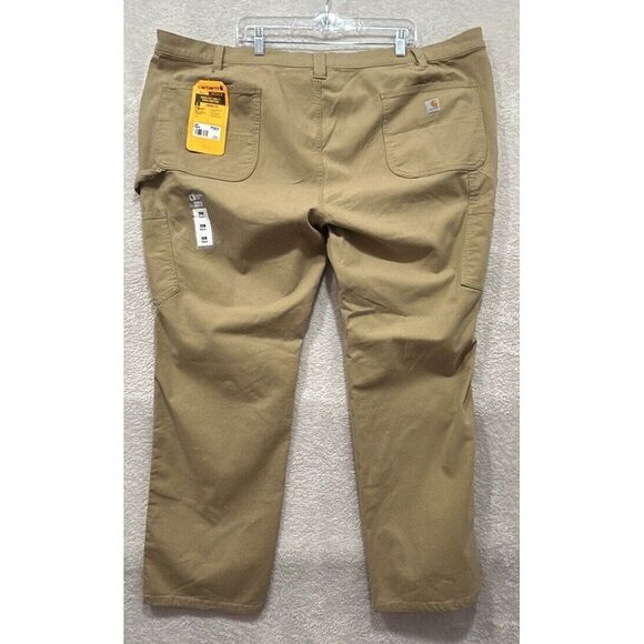 Carhartt Women Plus 26W Original Fit Crawford Carpenter Pants Tan Rugged Flex - Picture 2 of 10